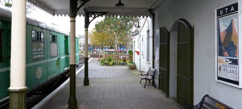 Photo of a platform at Downpatrick Station.