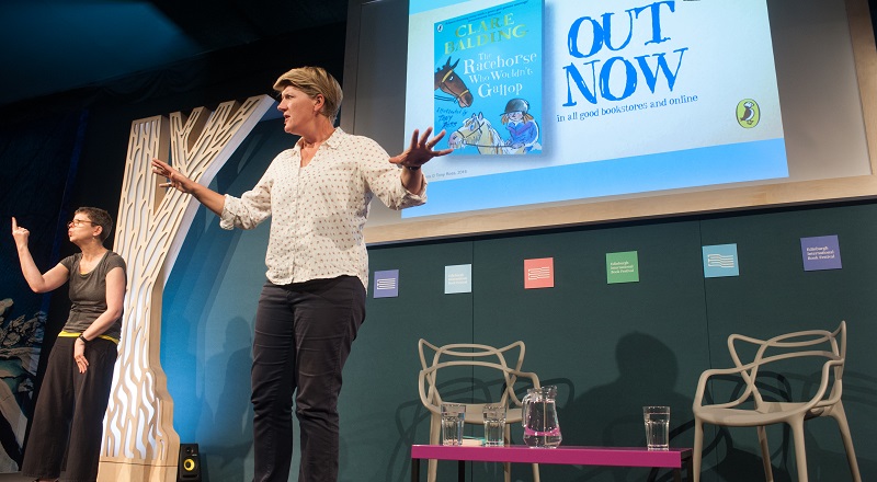 Image of a signed talk at Edinburgh International Book Festival