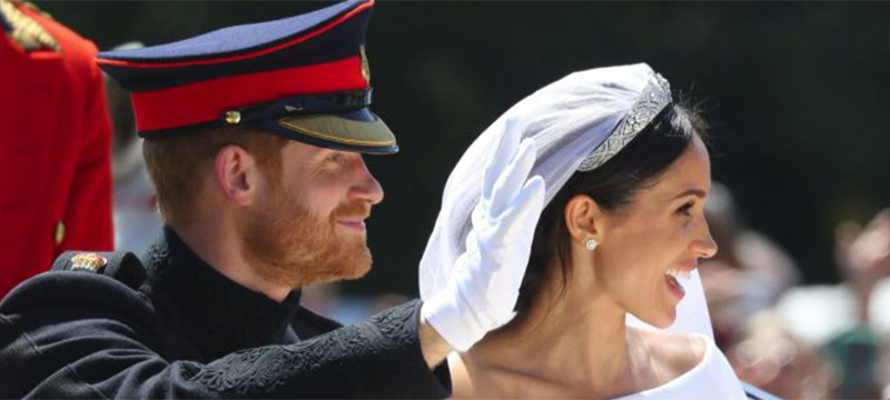 Photo of the Duke and Duchess of Sussex on their Wedding day.