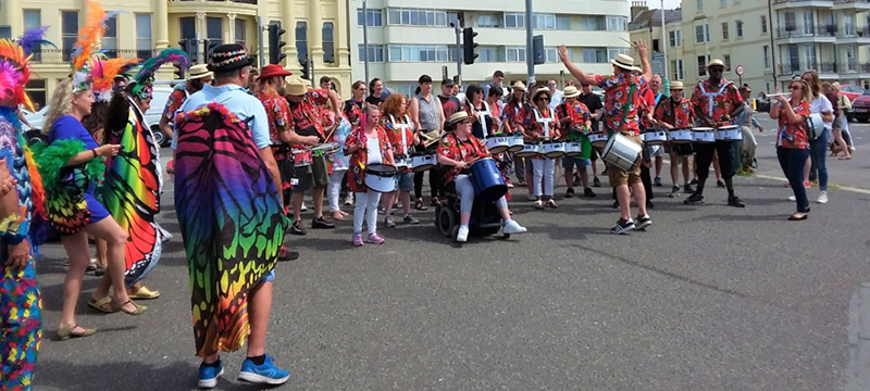 Photo: Unified Rhythm performing at Disability Pride