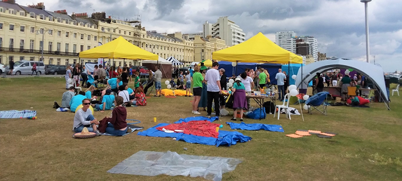 Photo: Quiet area and children’s activity stalls