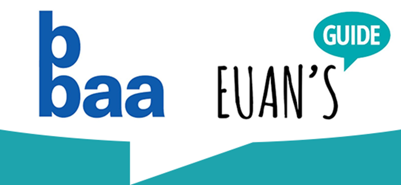 Image of the Blue Badge Access Awards logo next to the Euan's Guide logo