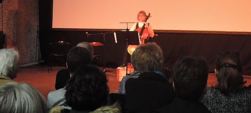 Musical performance  in the foyer on Disabled Access Day