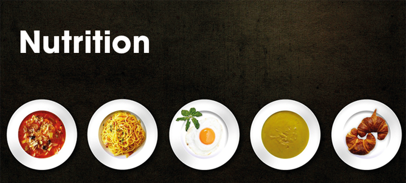 Image showing plates of food with 'nutrition' displayed in the top left corner