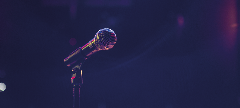 Image of a microphone on a stand