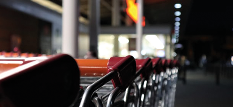 image of trolleys outside a supermarket