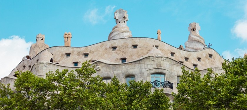 Photo of Gaudi architecture.