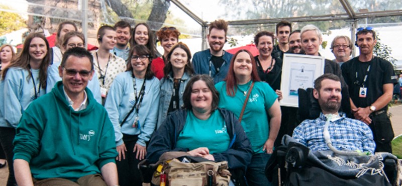 A group of people from the Edinburgh International Book Festival and Euan's Guide.