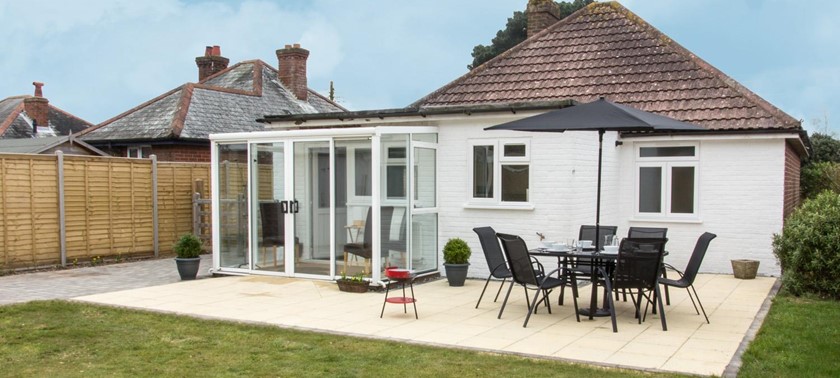 In the garden looking onto Our Bench Accessible Self Catering Cottages