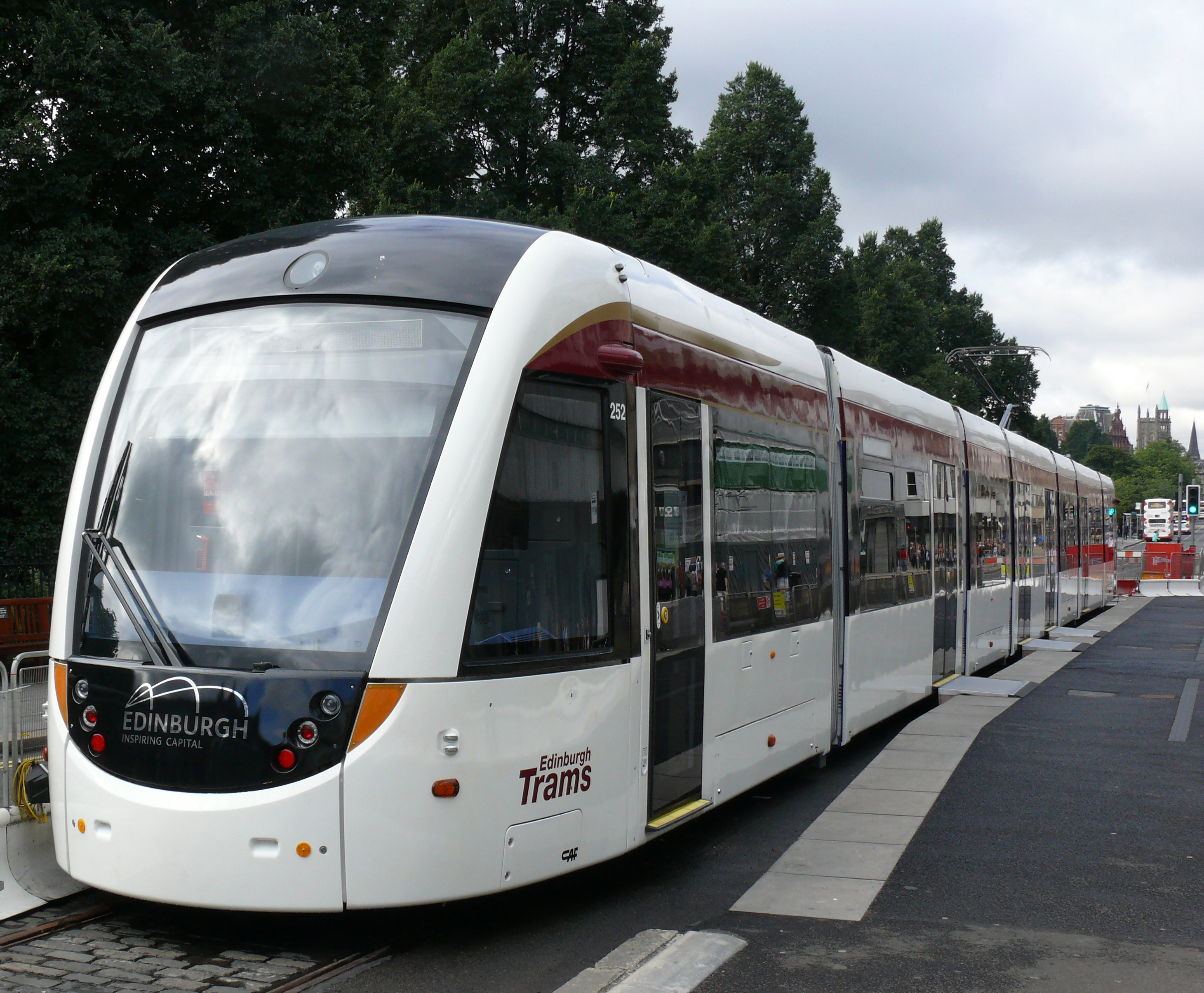 Photo of Edinburgh Tram on the platform