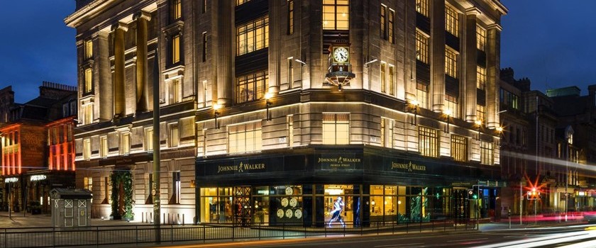 The exterior of Johnnie Walker Princes Street