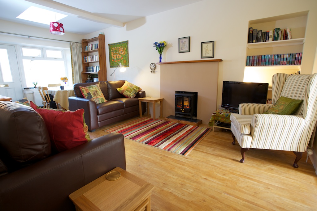 The living room of Cosaig Self Catering.