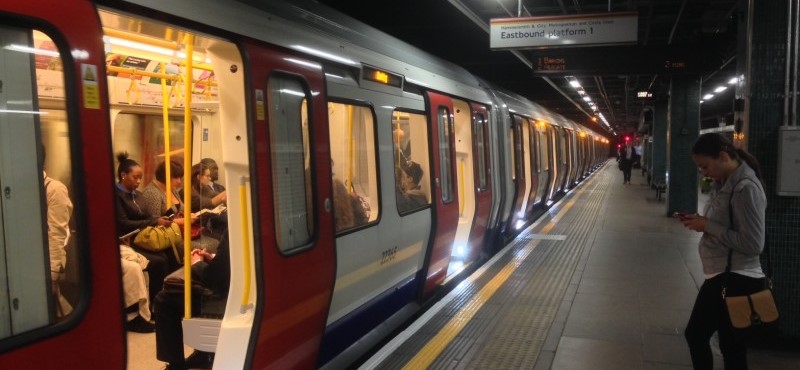 A photo of the London Underground.