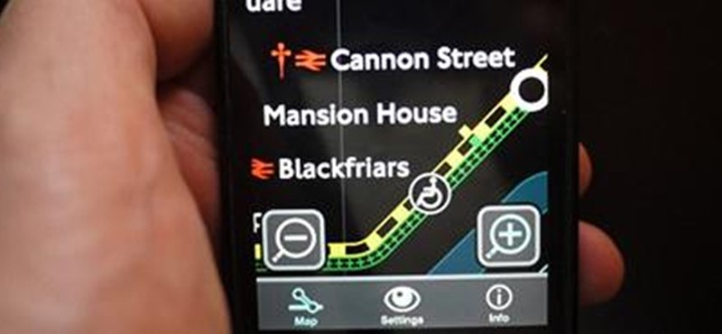 A photo of a mobile phone with the app.
