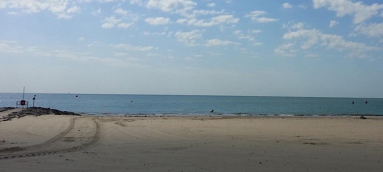 A photo of a beach in Poole.