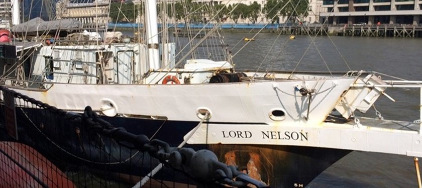 Photo of a docked boat in Southampton.