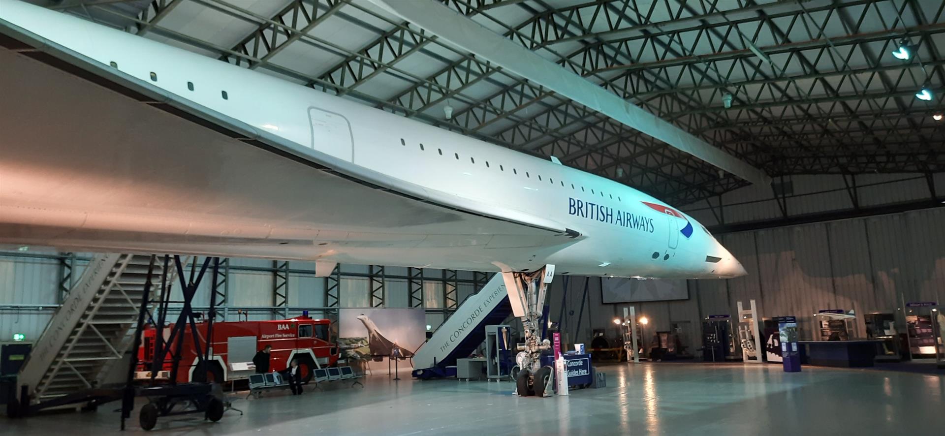 British Airways concorde plane on display at the National Museum of Flight, in East Fortune.