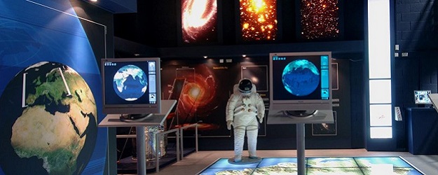 Photo of a space exhibit at Armagh Planetarium.