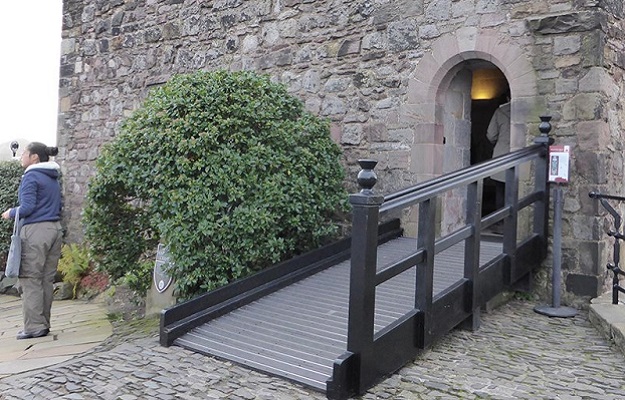 Photo of a ramp at Edinburgh Castle.