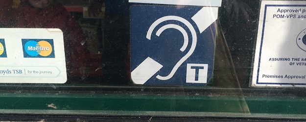 Photo of a hearing loop symbol.