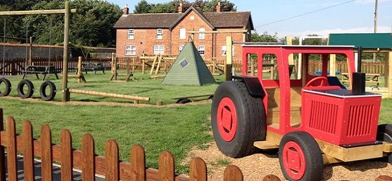 Photo of a tractor play park.