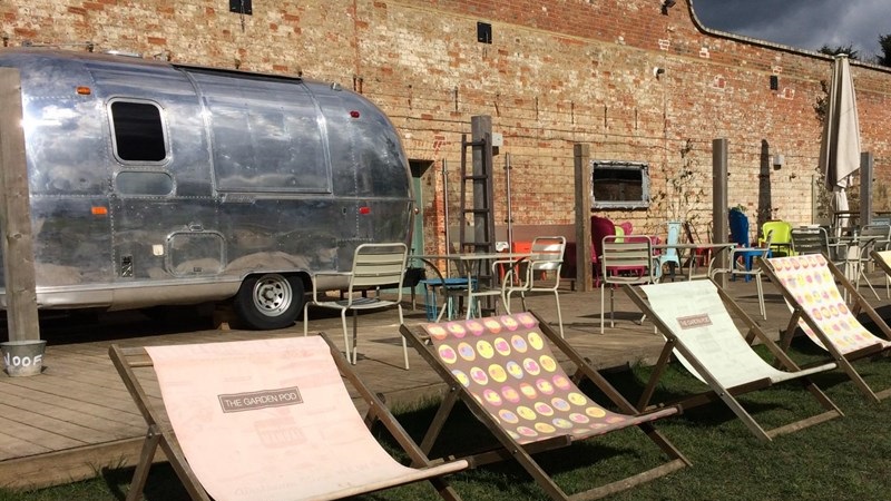 Photo of deck chairs at The Medicine Garden.