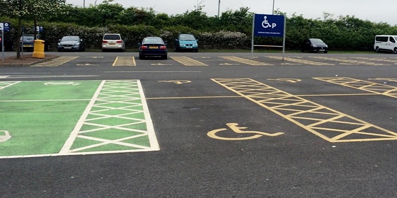 Photo of accessible parking bays.