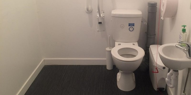 Photo of an accessible toilet.