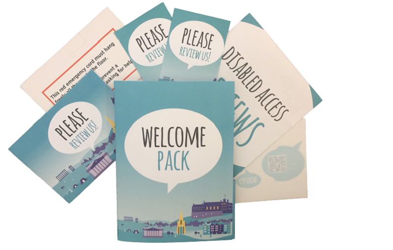 Photo of the welcome pack.