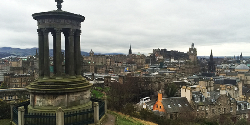 Photo of Edinburgh skyline.