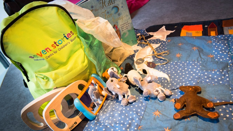 Photo of a Sensory Backpack and its contents.