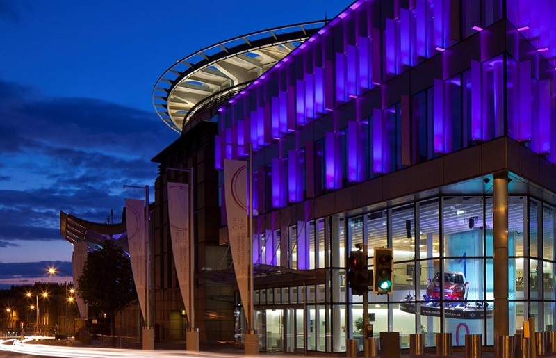 Photo of the Edinburgh International Conference Centre.