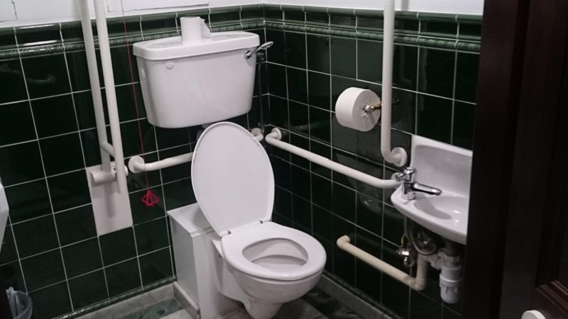 Photo of an accessible toilet.