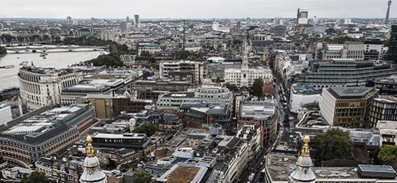 Photo of a city overview. 