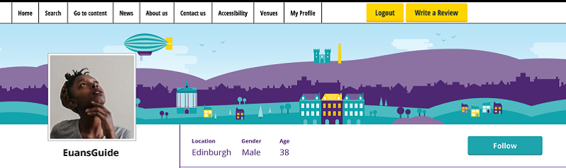 Photo of a Euan's Guide profile photo and banner.