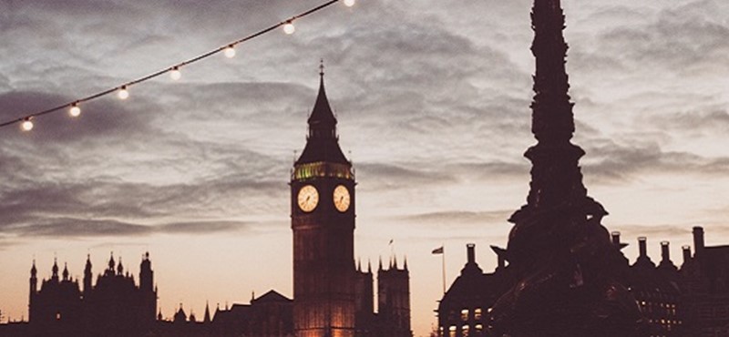 Photo of London at night.