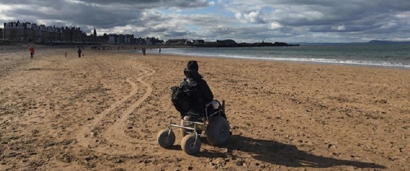 Photo of Gordon on North Berwick beach.