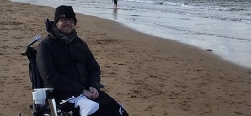 Photo of Gordon on North Berwick beach.