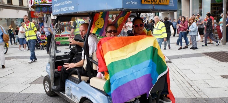 Photo of Pride Festival goers.