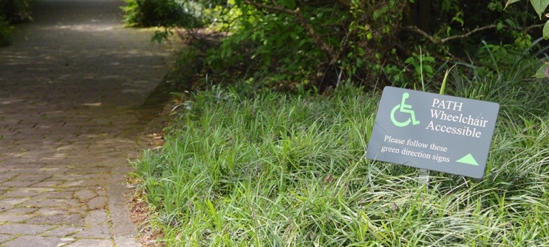 Wheelchair accessible route waymarking.