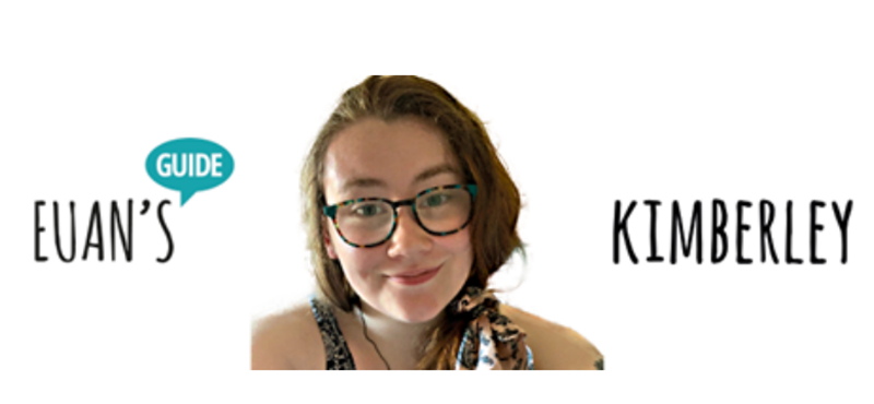 Image of Kimberley against a white background. The Euan's Guide logo is on the left hand side and "Kimberley" is in black writing on the right hand side.