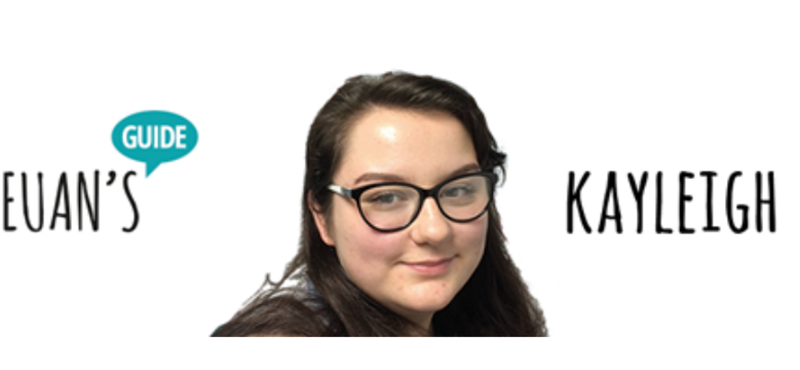 Euan's Guide logo with an image of Kayleigh and her name shown next to it