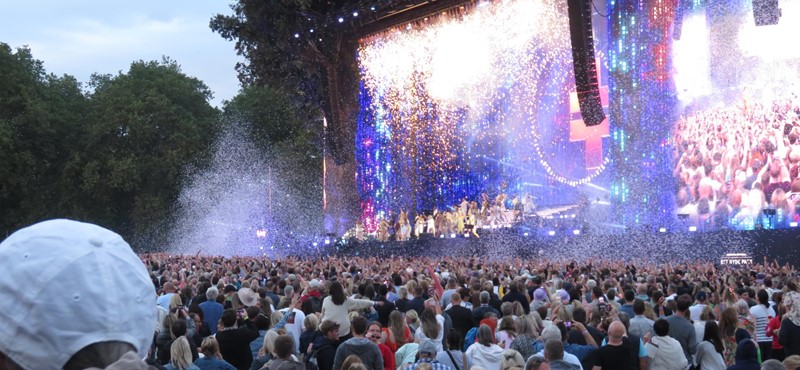 Take That on stage at British Summertime festival