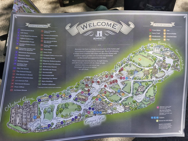 Map of Bunratty Castle