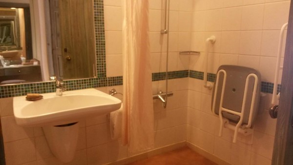 Bathroom in wheelchair accessible rom