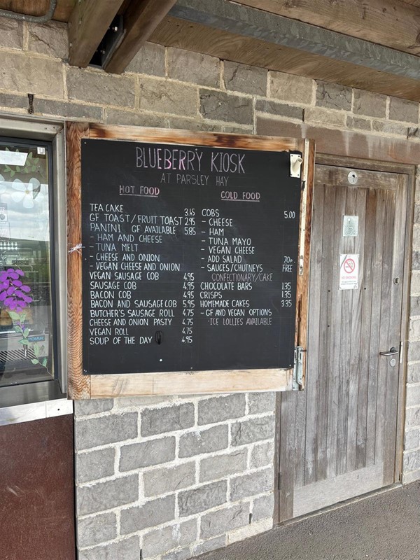 Image of a menu on a blacjboard