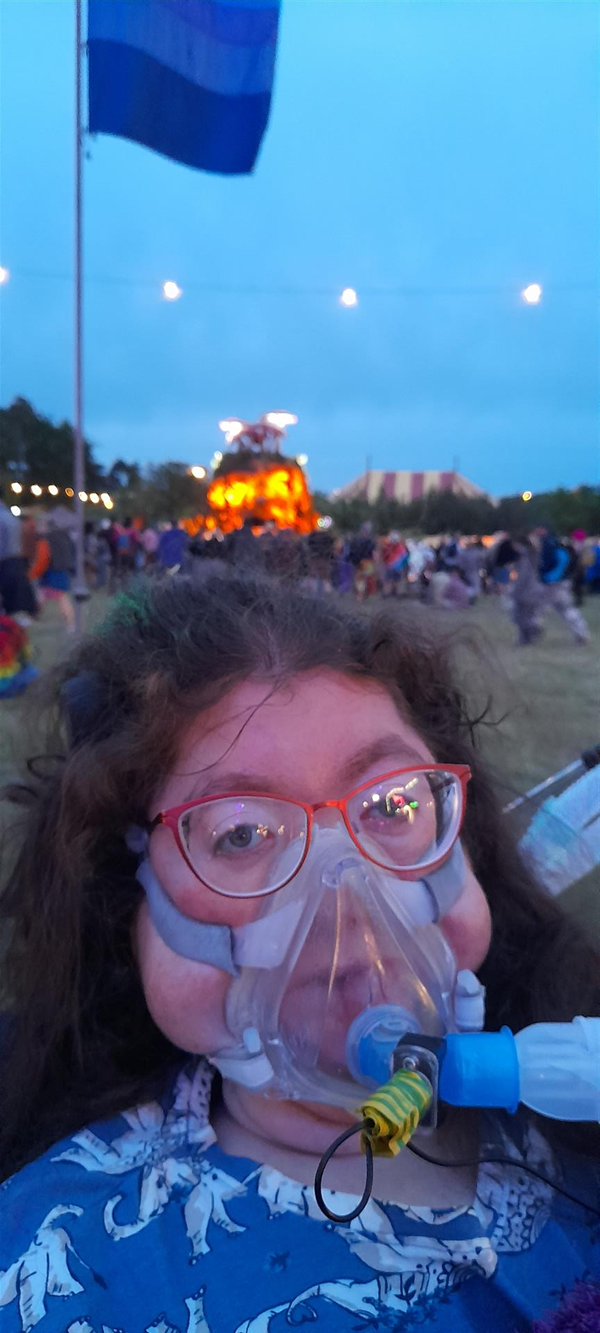 Image of a person at a festival