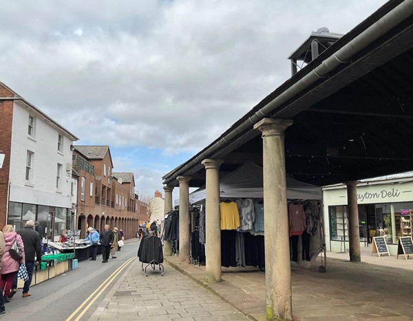 A few old buildings and little shops