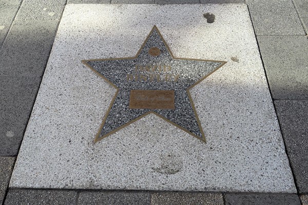 Image of Walk of Stars slab dedicated to ballet dancer David Bintley