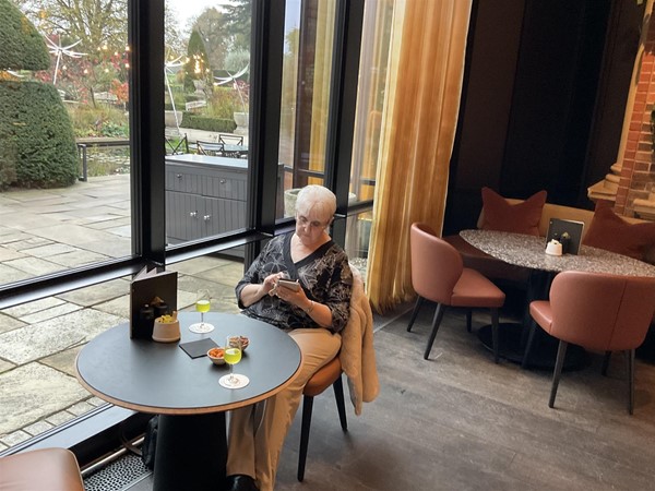 Image of a person at a table